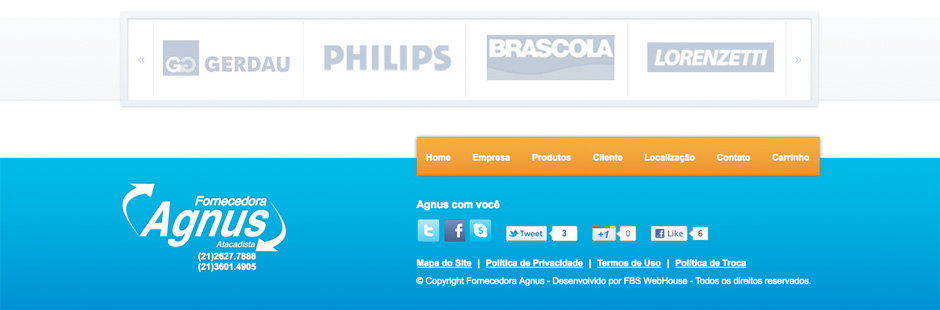 Página inicial do projeto - footer